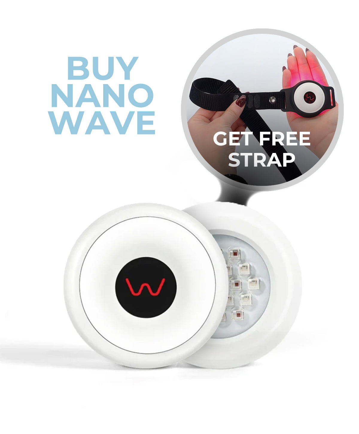 Wave Nano Red Light Therapy Pod (Nanowave & one strap) - Bundle